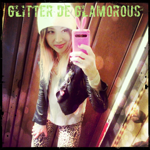 GLITTER de GLAMOROUS-レオパパギンスライダースコーデ