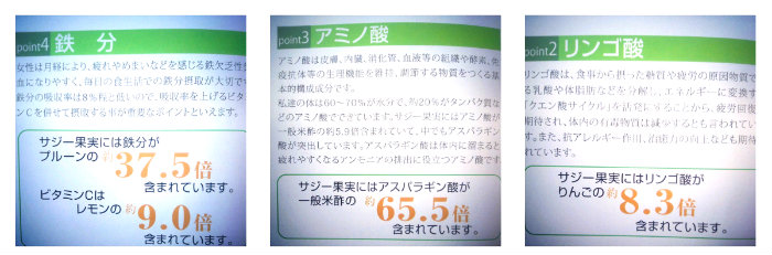 アミノ酸、鉄分豊富