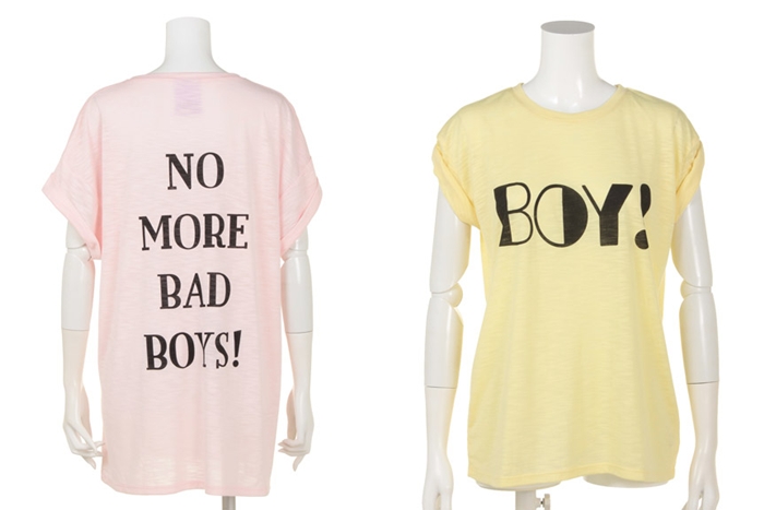 Natsuコラボ・NO MORE TシャツとNatsuコラボ・BOYS! Tシャツ