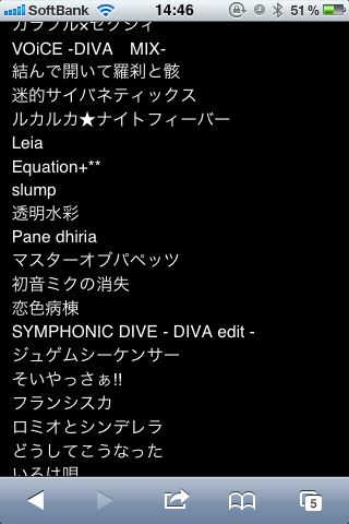 初音ミク Project DIVA Arcade マイリスト