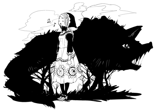 森のオオカミ