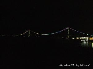 明石海峡大橋の夜景