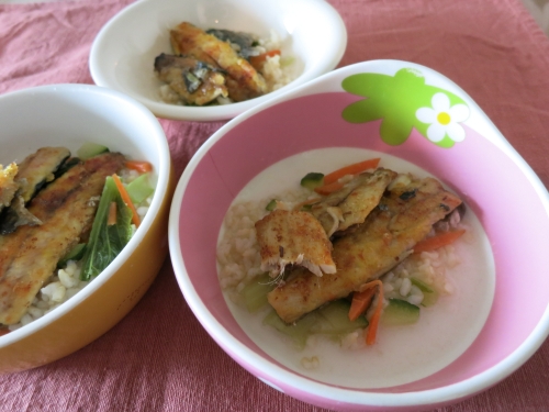 朝ご飯 いわしフィーレのオイル焼き