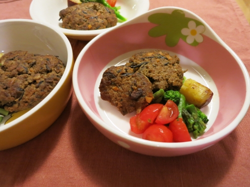夜ご飯 おからとひじきのハンバーグ