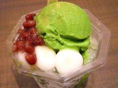 『sweets　えん』ラゾーナ川崎プラザ店、抹茶のあずき白玉かき氷パフェ（２）