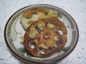 蓮根のチーズソテー2