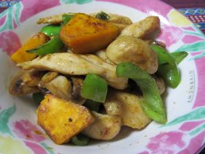 鶏胸肉とピーマンの炒め物