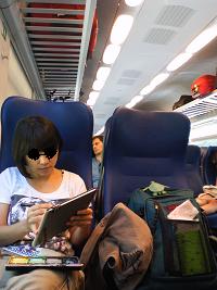 列車の中で色塗り - コピー