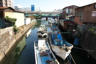 入江川の船溜まり