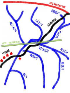 柏尾川vs.旧東海道概念図