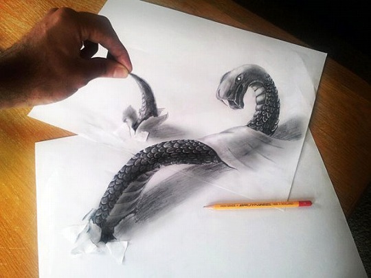 3dアートイラスト 鉛筆で描かれる3d鉛筆画が素晴らしいクオリティ Ra Ren