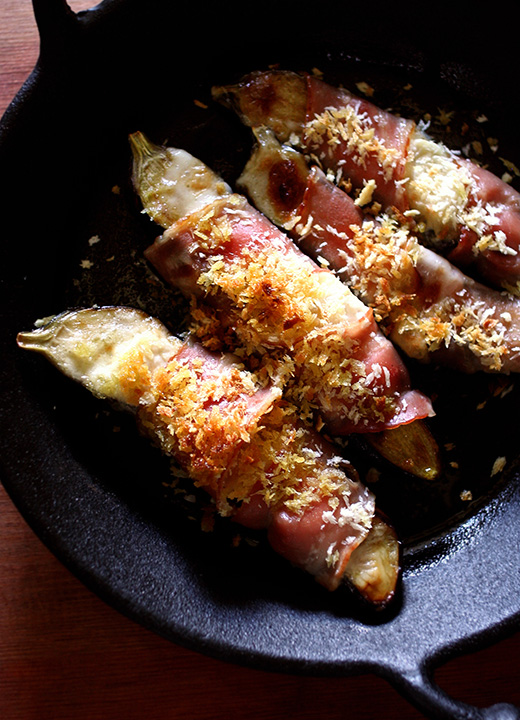 Grilled Bacon Wrapped Eggplant