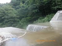 砂防ダム 上からの撮影