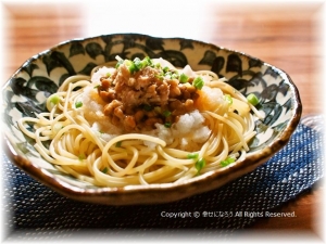納豆おろしパスタ