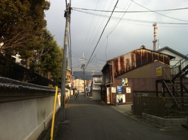 山の方が見えないくらいグレーです