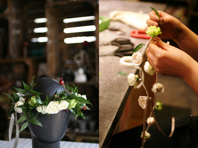 花かんむり 髪飾り 博物花屋マニエラ Wani Wedding Flower Creation