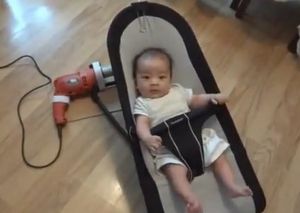 パパすごい!!!ドリルを利用した赤ちゃんのゆりかごwwwwwww