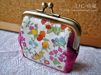Nancy Ann×オールドローズピンクの角がま口
