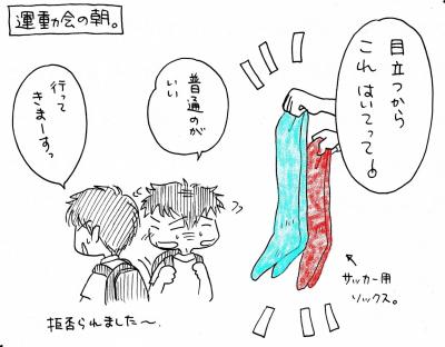 ブルーと赤のソックス