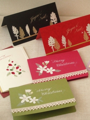 クリスマスカード出展準備中