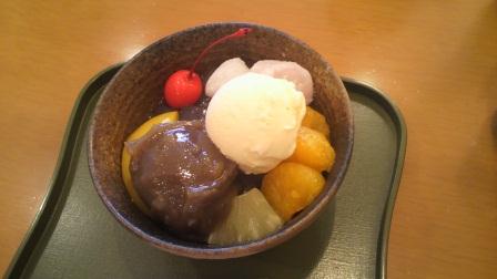 クリーム栗あんみつ