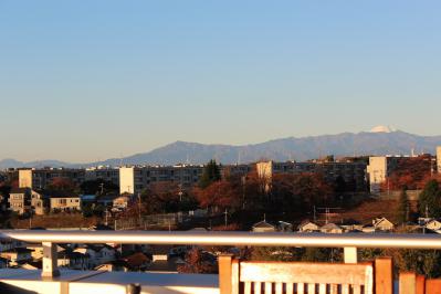 ベランダ　富士山