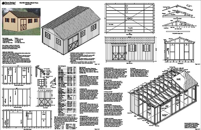 12x20 Shed Plans For Free How to Build DIY Blueprints pdf Download ...
