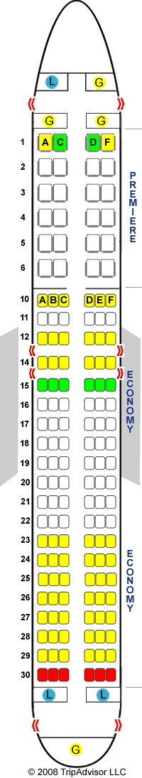 Sunwing Aircraft Seating Chart