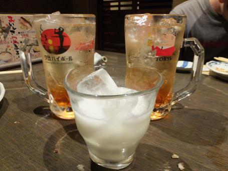夕日ハイボールとヨーグルト酒