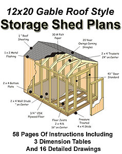 Shed 12x20 Shed Plans And Material List How To Build 