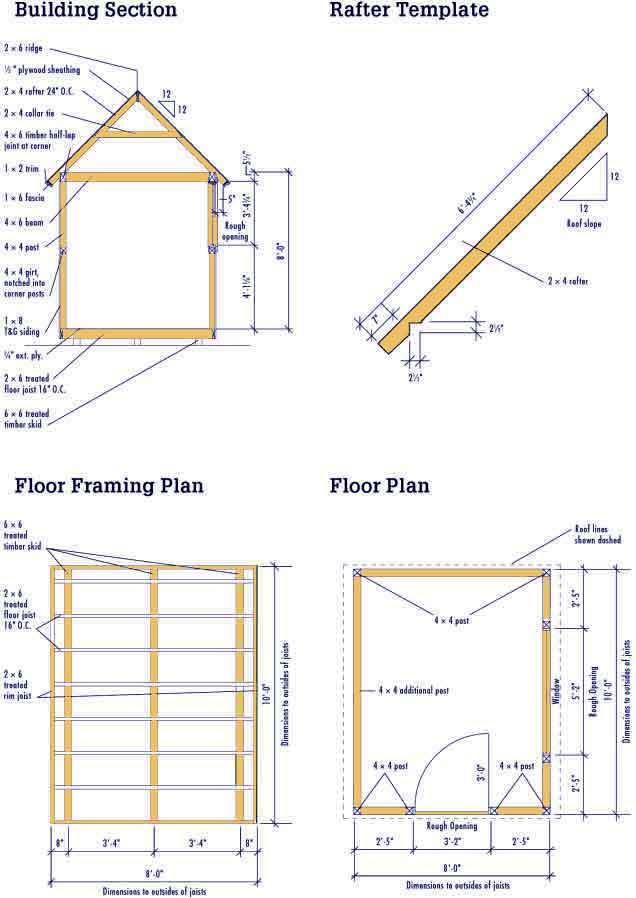 8x10 gambrel shed plans myoutdoorplans free