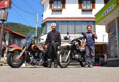 バイク仲間Mr.k氏と野沢温泉にて -2012.9.16(日)