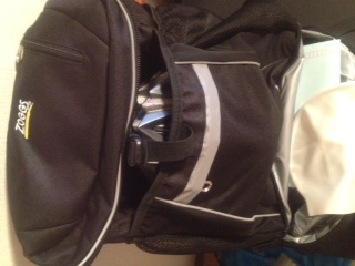 tri-bag with helmet