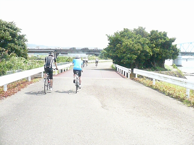 町ジテ走行会 紀ノ川河川敷