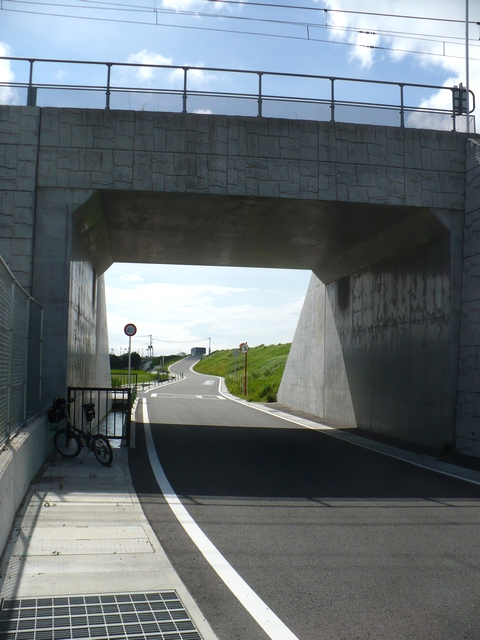 紀ノ川沿いの日陰で休憩