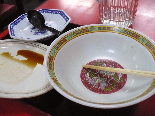 中華料理屋「ミッチー」ラーメンセット(ラーメン+チャーハン)と餃子