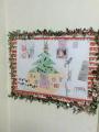 2012xmasアドベントカレンダー 壁に絵貼った