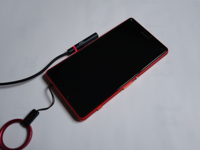 充電アダプター装着例
