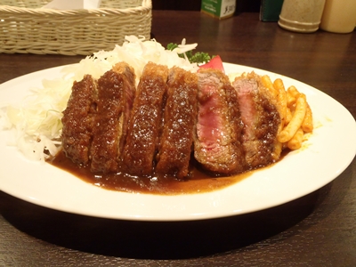 グリル一平 ビーフカツレツ100g 1500円なり