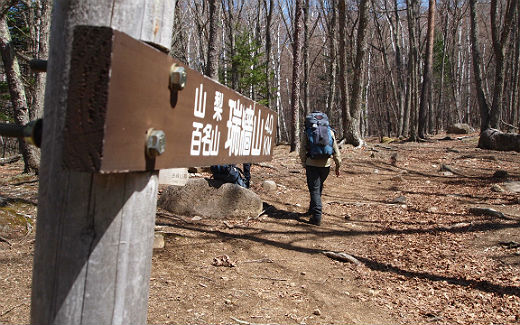 瑞牆山登山道