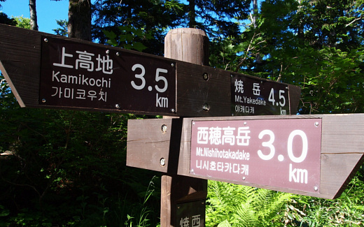 焼岳と西穂高岳の分岐
