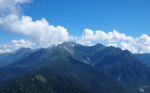 北アルプスの山々