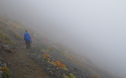 暴風の中の下山