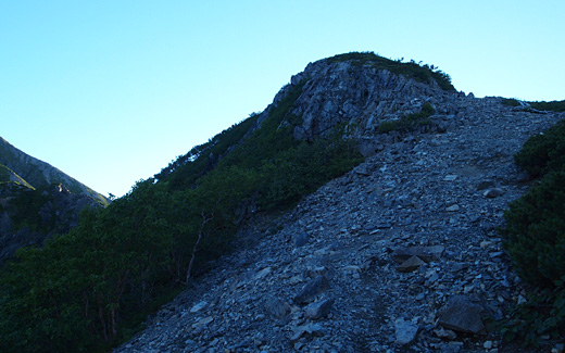 聖岳に向かう登山道