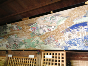 日本一(幅14.33メートル)といわれる大野湊神社の大絵馬 日本一(幅14.33メートル)といわれる大野湊神社の大絵馬