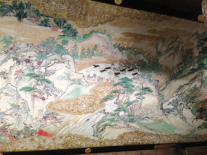 火牛の計が描かれた倶利伽羅源平合戦の場面 火牛の計が描かれた倶利伽羅源平合戦の場面