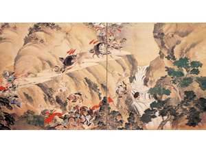倶利伽羅神社所蔵「倶利伽羅合戦図屏風」 倶利伽羅神社所蔵「倶利伽羅合戦図屏風」