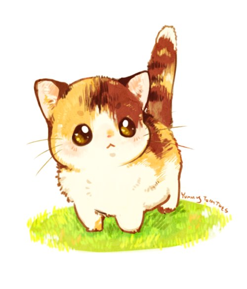 かわいい猫 イラスト ただ素晴らしい花