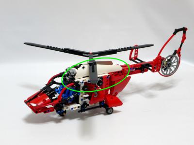 LEGO 8068A ギア内蔵部
