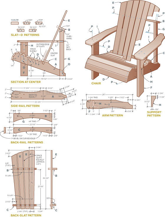 Wood Cedar Adirondack Chair Plans How To Build An Easy DIY Woodworking Projects